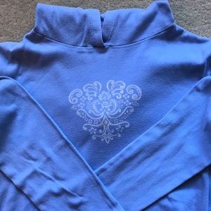 Gramicci light blue hoodie with graphic medallion